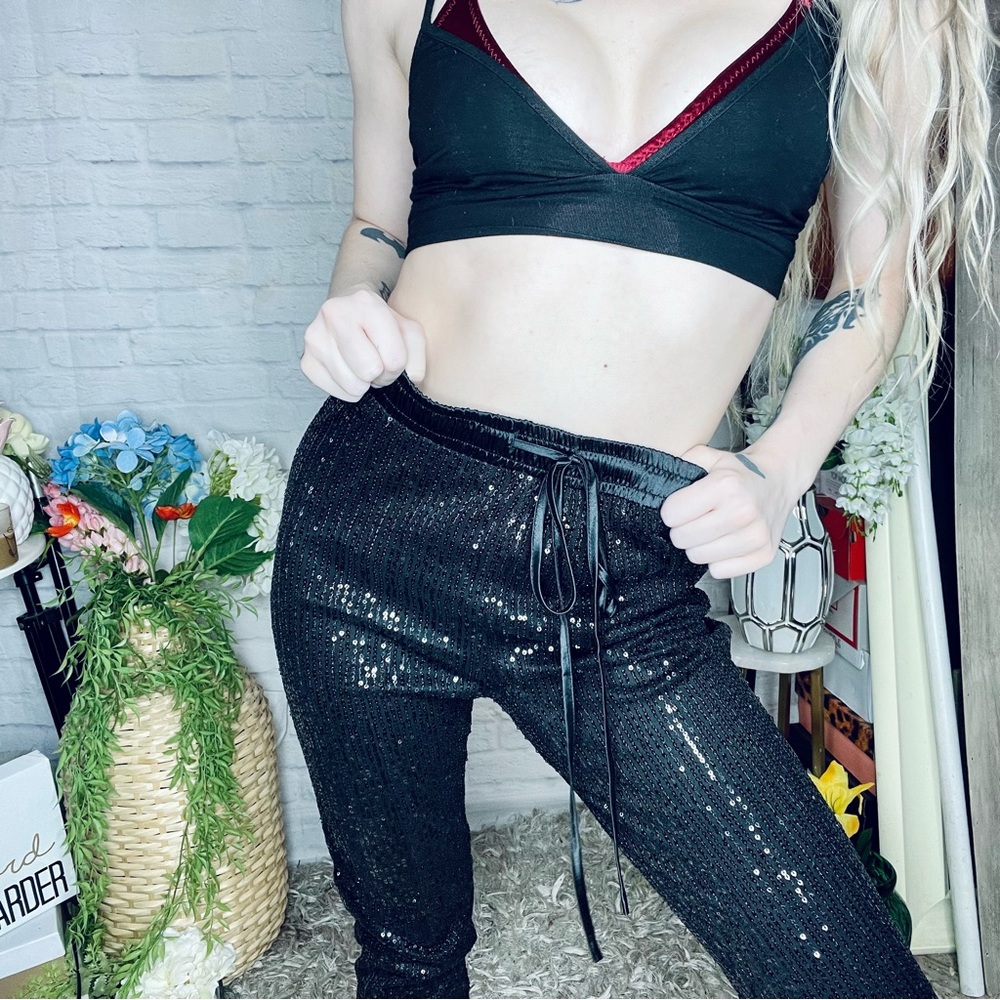 New Sequin Joggers - image 4